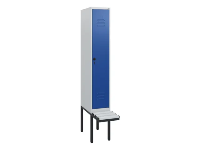 locker met bank,HxBxD 1950x300x815mm,1vak,vak B 300mm,draaigrendel