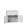 ladekast HxBxD 800x800x550mm 2laden 2deuren RAL7035 front RAL7035