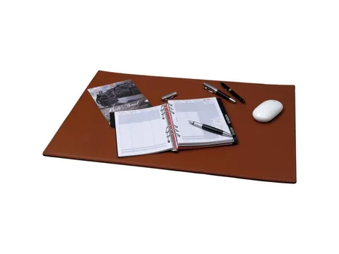 Bureauonderlegger Alassio echt leder cognac 65x45cm