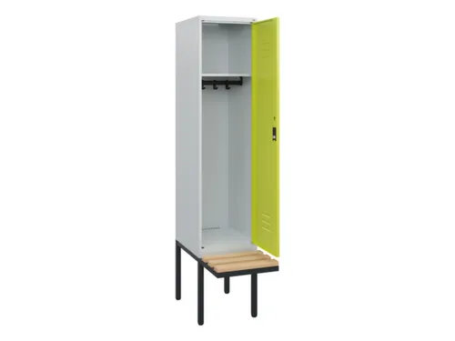 locker met bank,HxBxD 1950x400x815mm,1vak,vak B 400mm,draaigrendel