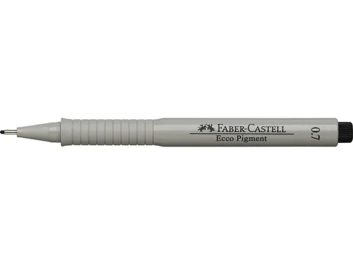 Tekenpen Faber Castell Ecco Pigment 0.7mm Zwart