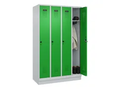 locker,HxBxD 1950x1200x500mm,4vak,vak B 300mm,draaigrendel,sokkel