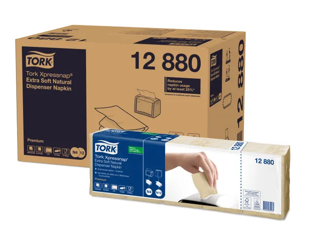 Tork 12880 Xpressnap Extra Zachte dispenserservet naturel 2-laags