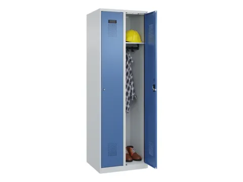locker,HxBxD 1850x600x500mm,2vak,vak B 300mm,cil.-slot,staand op vloer