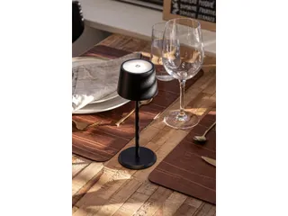 Securit Tafellamp Monte Carlo LED Zwart oplaadbaar dimbaar - 1