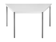 Tafel Trapeziumvormig 120x60 Cm Frame Antraciet Blad Lichtgrijs