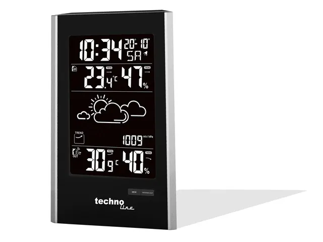 Weerstation Technoline WS 9060 113x186x47mm zwart/zilver met