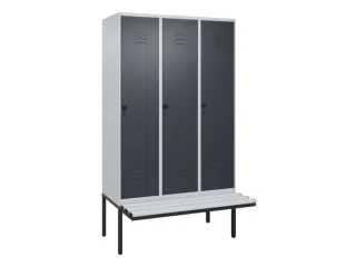 locker voor scheiding van kleding,HxBxD 2120x1200x815mm,3vak - 1