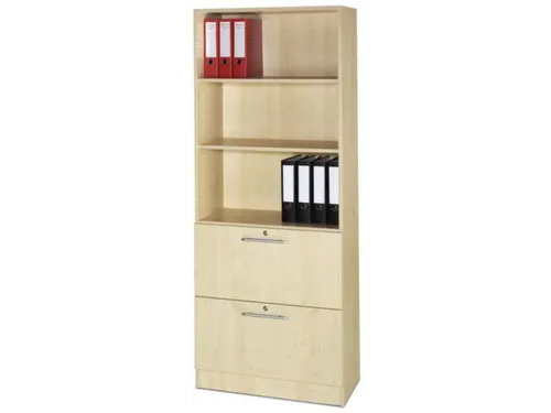 combikast,HxBxD 2004x800x420mm,3ordnerhoogte stelling,2hangmappenframe