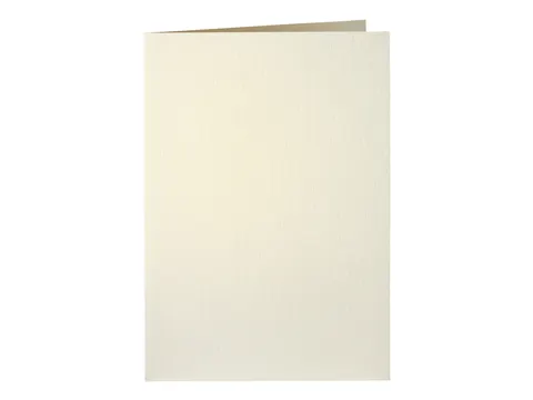 Correspondentiekaart Papicolor dubbel 105x148mm metallic ivoor pak 6 s