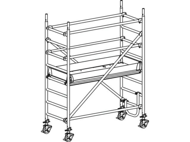 échafaudage roulant,portée H 3,25m,échafaudage H 2,49m