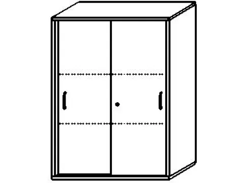 Schuifdeurkast 1150X800X430Mm Romp Lichtgrijs Decor Front Onyxgrijs