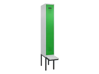locker met bank,HxBxD 2120x300x815mm,1vak,vak B 300mm,cilinderslot - 2