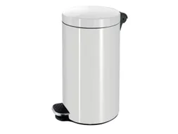 pedaalemmer,12l,HxØ 400x250mm,binnenbak kunststof,romp staal wit