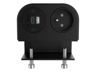 Desktop stekkerdoos Power Phase 1x penaarde + USB A en C 25W Zwart - 2