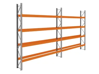palletstelling,basis+1xaanbouw,HxBxD 4620x7500x750mm,vakl. 3400kg - 1
