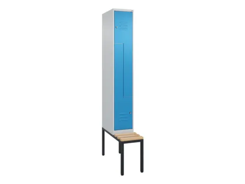 Z-garderobekast,HxBxD 2120x300x815mm,2vak,vak B 300mm,cil.-slot