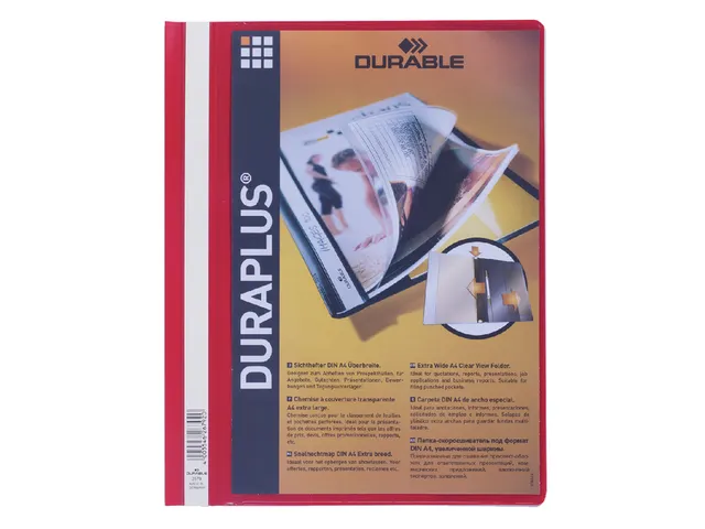 Snelhechtmap Durable Duraplus A4+ rood