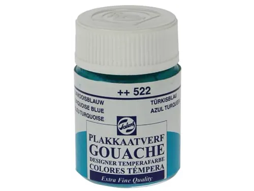 plakkaatverf Extra Fijn flacon van 16 ml, turkooisblauw