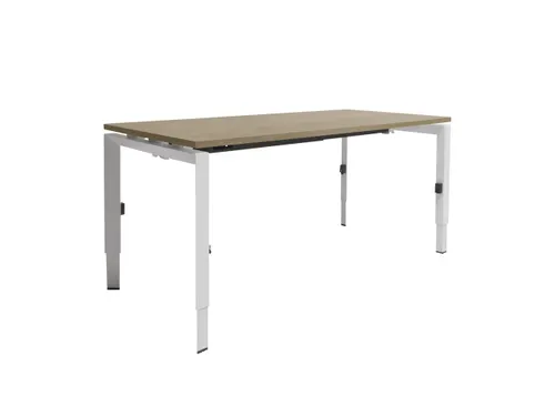 Bureau Linesto N3 hoogte instelbaar 120x80cm Blad Havana, poot Wit