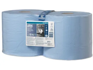 Poetspapier Tork Wiping Heavy-Duty W1/2 3-laags 119m blauw 130081 - 3