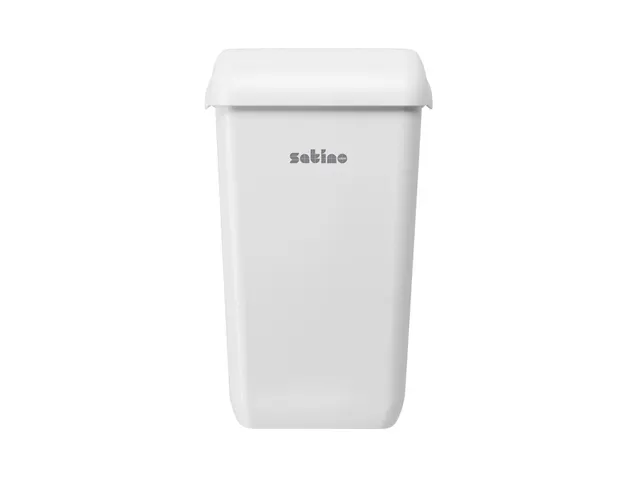 Afvalbak Satino open inworp 23 liter wit 332580