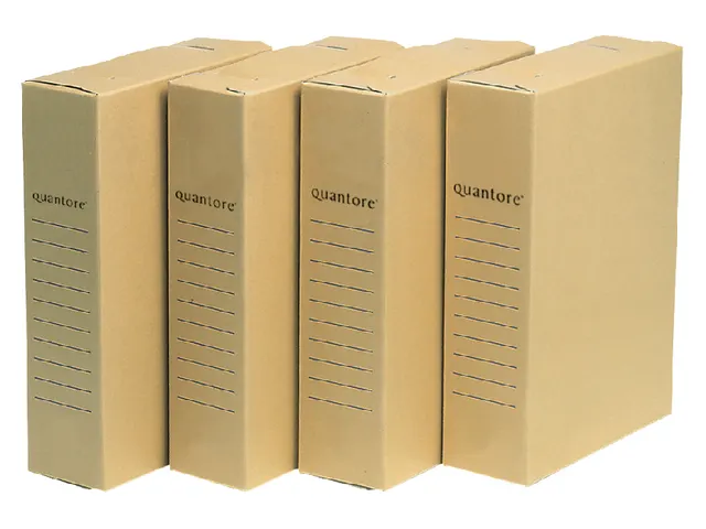 Archiefdoos Quantore A4 230x80x320mm Bruin