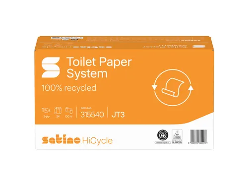 Satino HiCycle JT3 toiletpapier 2-laags 100m wit 24 rollen