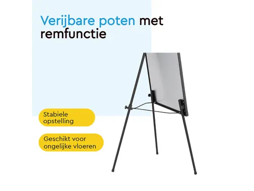BRASQ Flipover Basic 70x100cm Magnetisch Zwart inclusief accessoires