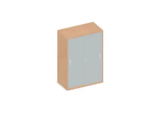 Schuifdeurkast 1150x800x430mm Romp Beuken Decor Front Lichtgrijs - 1