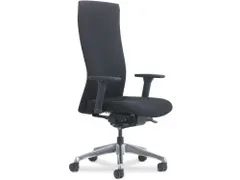 Manager Bureaustoel Vienna Stof Zwart Aluminium voetkruis