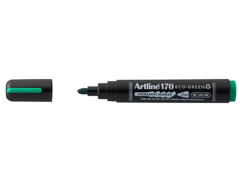 Permanent marker Artline 170 Eco rond Medium groen Dry Safe