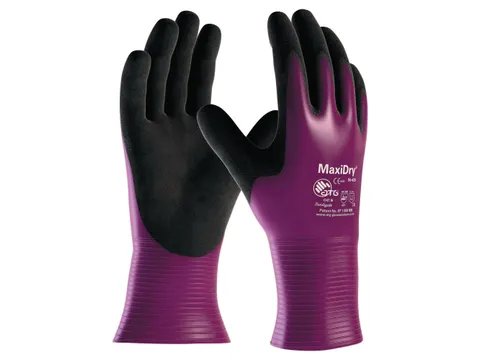 ATG MaxiDry 56-426 chemische nitril handschoenen, zwart/paars, maat 10
