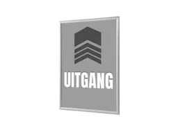 Kliklijst A1 complete set met print "UITGANG" Grijs