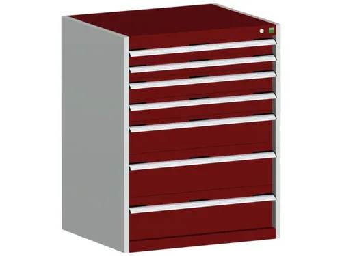 ladekast 1000x800x750mm 7laden zware lasten RAL7035 front RAL3004
