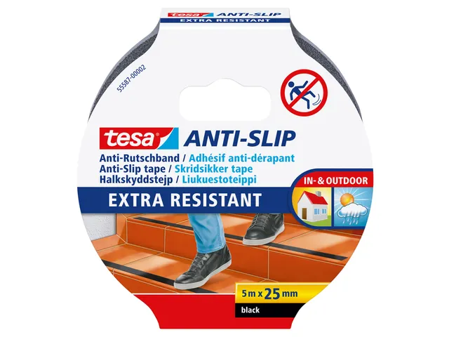 Antisliptape Tesa 55587 25mmx5m zwart