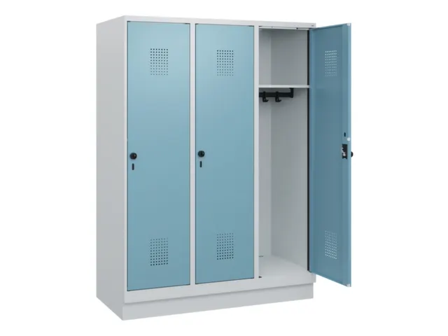 schoollocker,HxBxD 1630x1200x500mm,3vak,vak B 400mm,draaigrendel