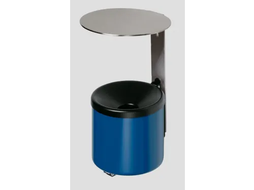 Wandasbak 2.4 liter HxØ 310x155mm Ral5010 Blauw Overkapping Rvs