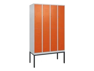 dubbeldekse locker,HxBxD 2120x1200x500mm,4x2vak.,vak B 300mm,cil.-slot - 1