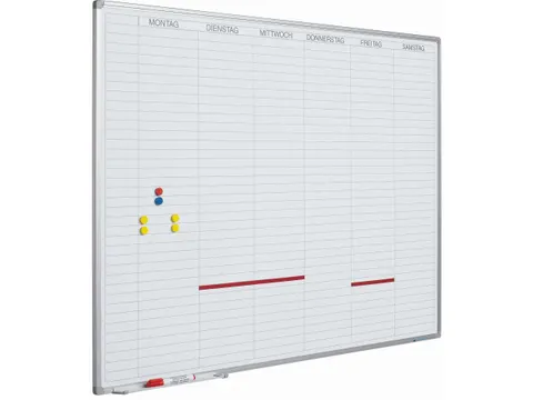 Planbord 60x90cm Softline profiel 8mm Werkdagen DU incl. dagenstrook