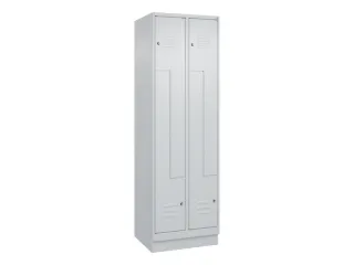 Z-garderobekast,HxBxD 1950x600x500mm,vak B 150/300mm,cil.-slot,sokkel - 1