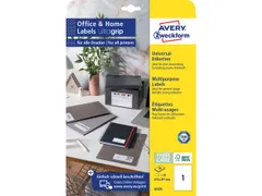 Etiket Zweckform 210x297mm wit perm. 10 labels 10 vel