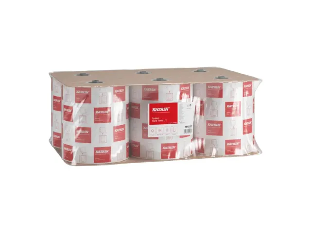 Handdoekrol Katrin systeemrol groot 2-laags 200m wit 460232