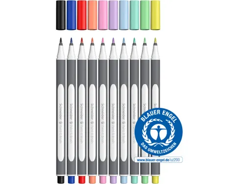 Brushpen Schneider Paint-It 070 8+2 GRATIS assorti karton etui
