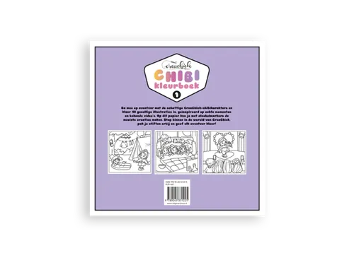 Kleurboek 1 CreaChick Chibi 40 kleurplaten