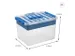 Q-line opbergbox 22L met bakje transparant blauw - 40x30x26cm
