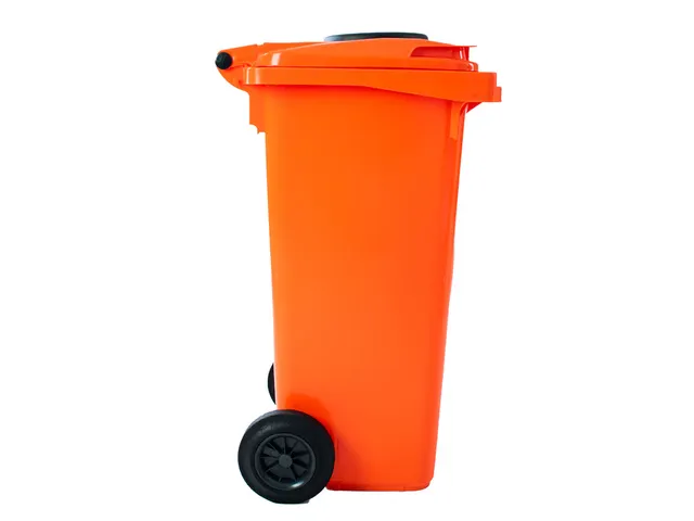 Container met rozet 120 Liter Oranje