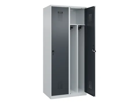 locker voor scheiding van kleding,HxBxD 1850x800x500mm,2vak