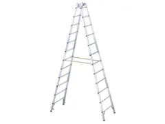 Bokladder Dubbelzijdig Aluminium 3.46m 2x12sporten Stalen Scharnieren