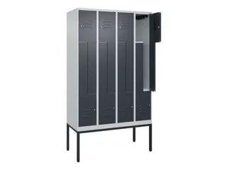 Z-garderobekast,HxBxD 2120x1200x500mm,vak B 150/300mm,cil.-slot - 2